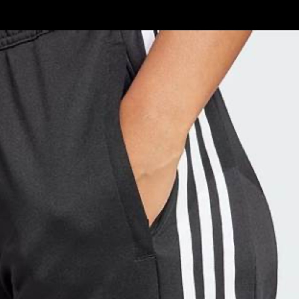 adidas black track pants with stripes
